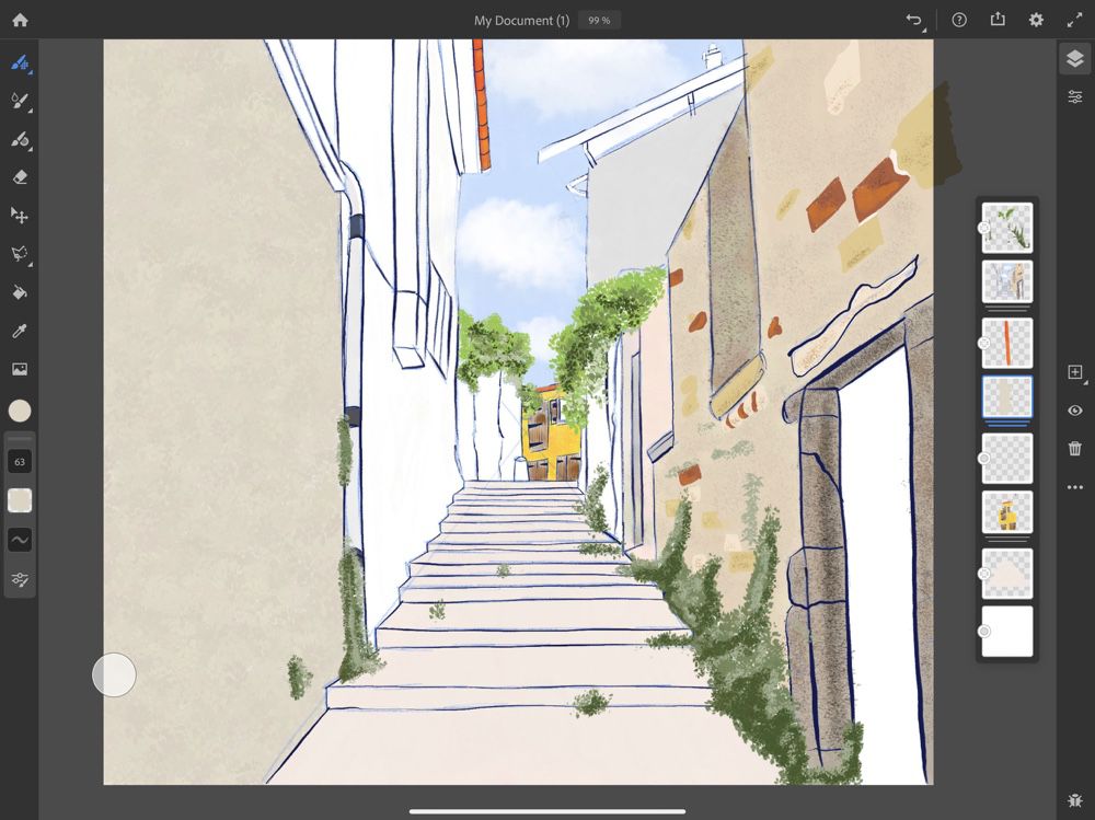 Интерфейс Adobe Fresco