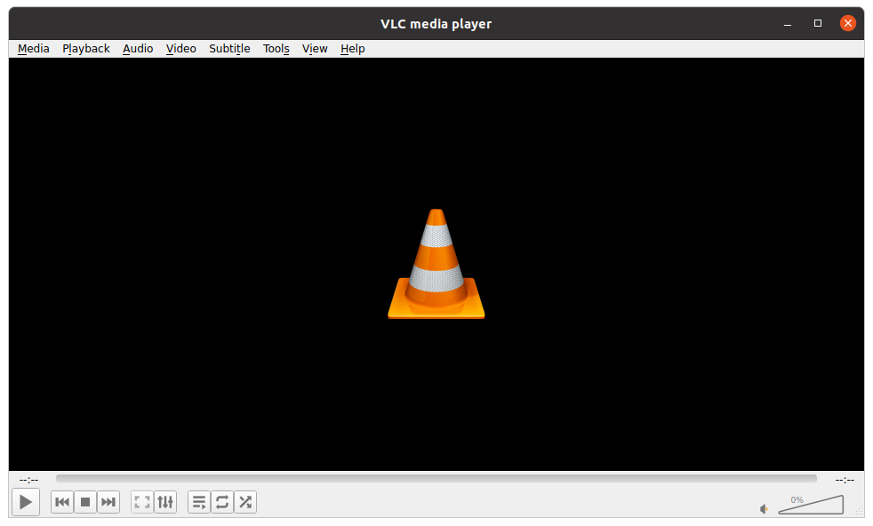 Главное окно VLC media player в Linux