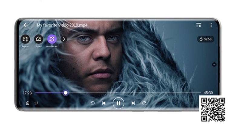 Интерфейс воспроизведения KMPlayer на Android