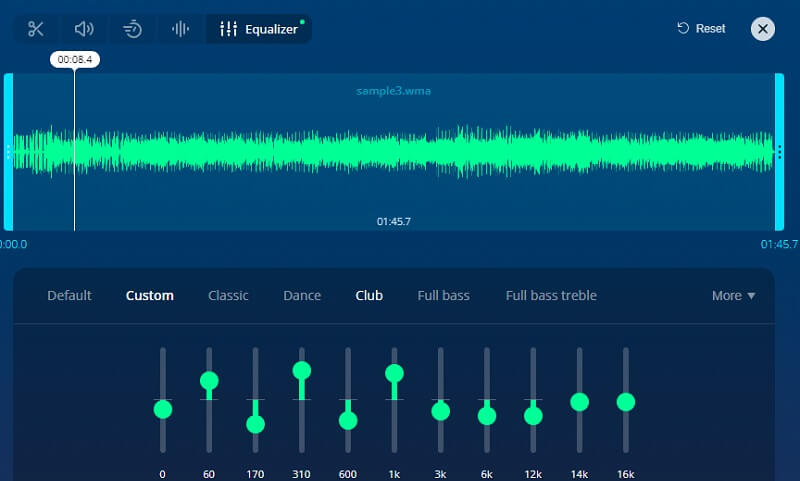 Интерфейс 123Apps Audio Equalizer