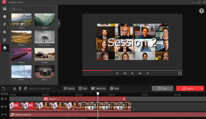 iTop Screen Recorder: изменение параметров видео и звука
