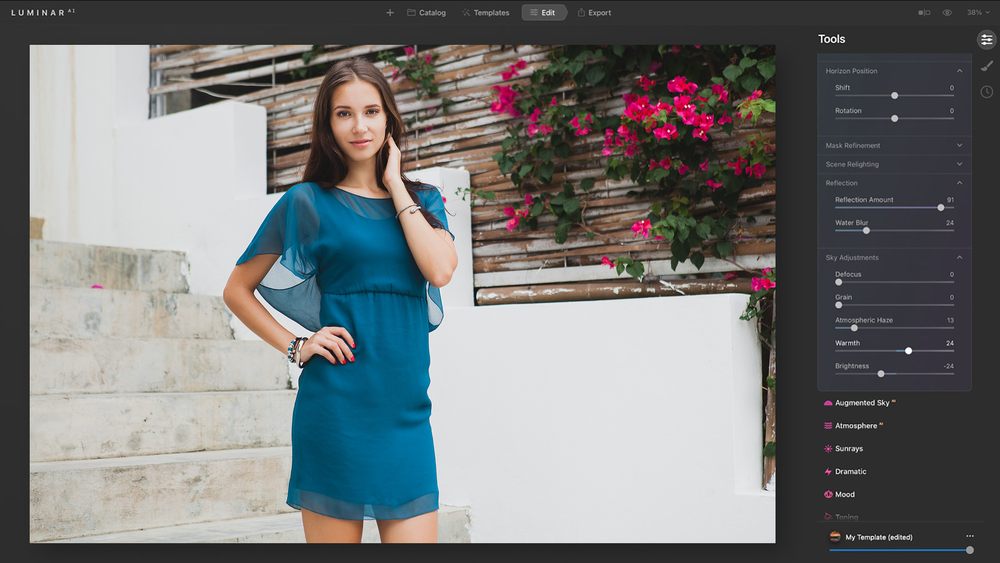 Интерфейс Luminar