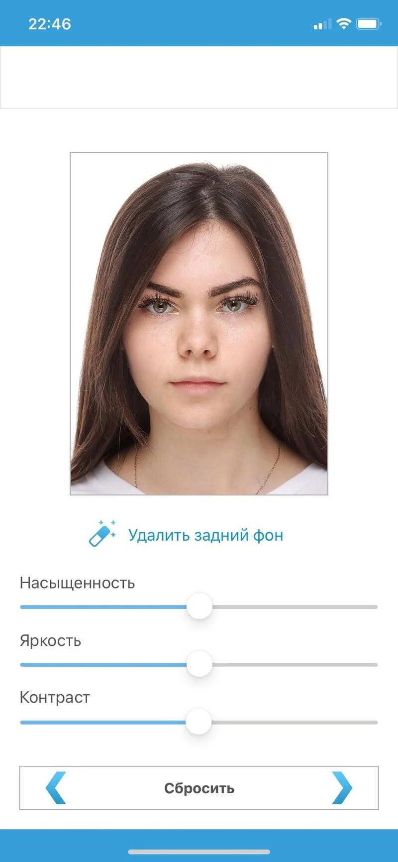 Выбор формата бумаги и количества фотографий в iOS-приложении