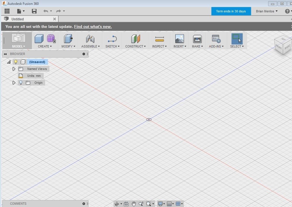 Интерфейс Autodesk Fusion 360