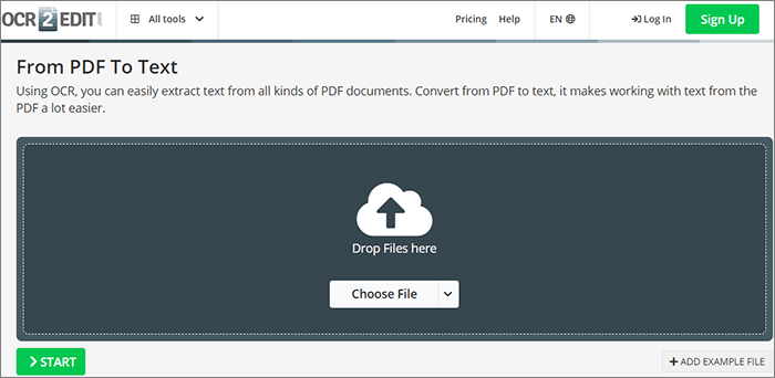 Интерфейс OCR2Edit для преобразования PDF в текст