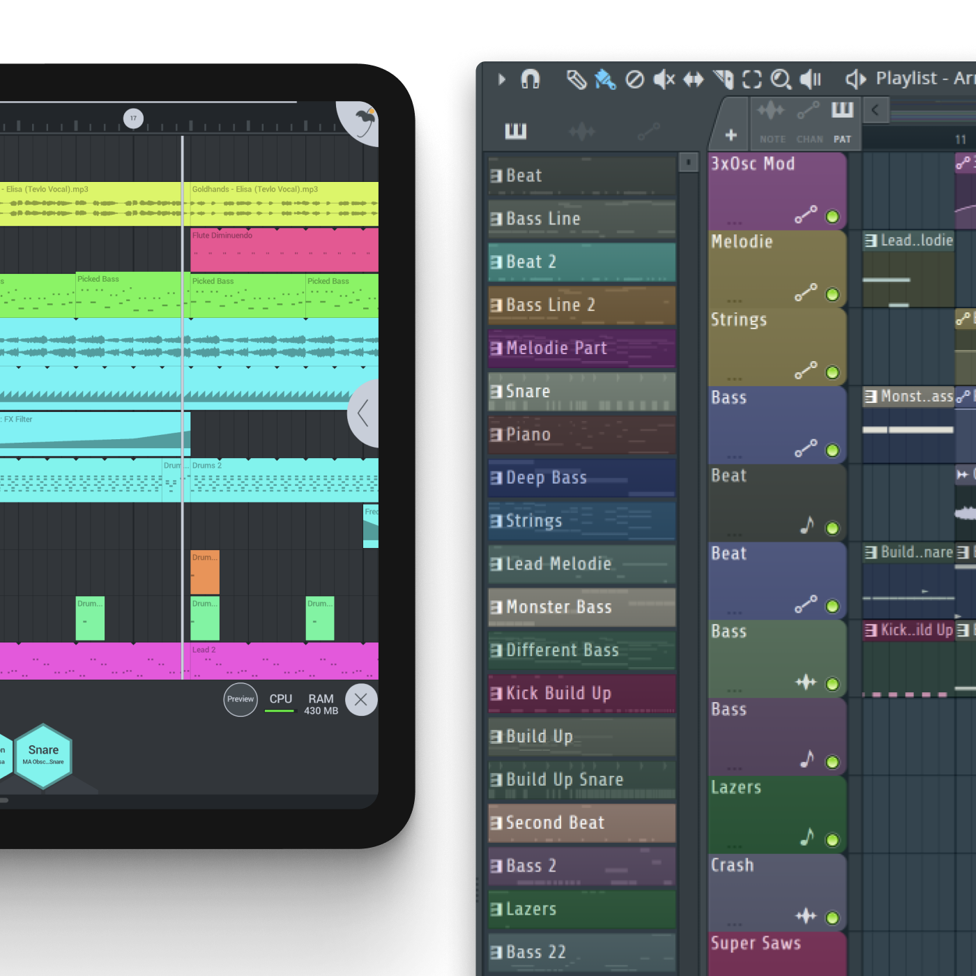 Интерфейс FL Studio Mobile