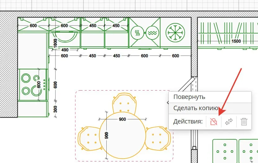 Интерфейс Remplanner с планом квартиры и панелью инструментов