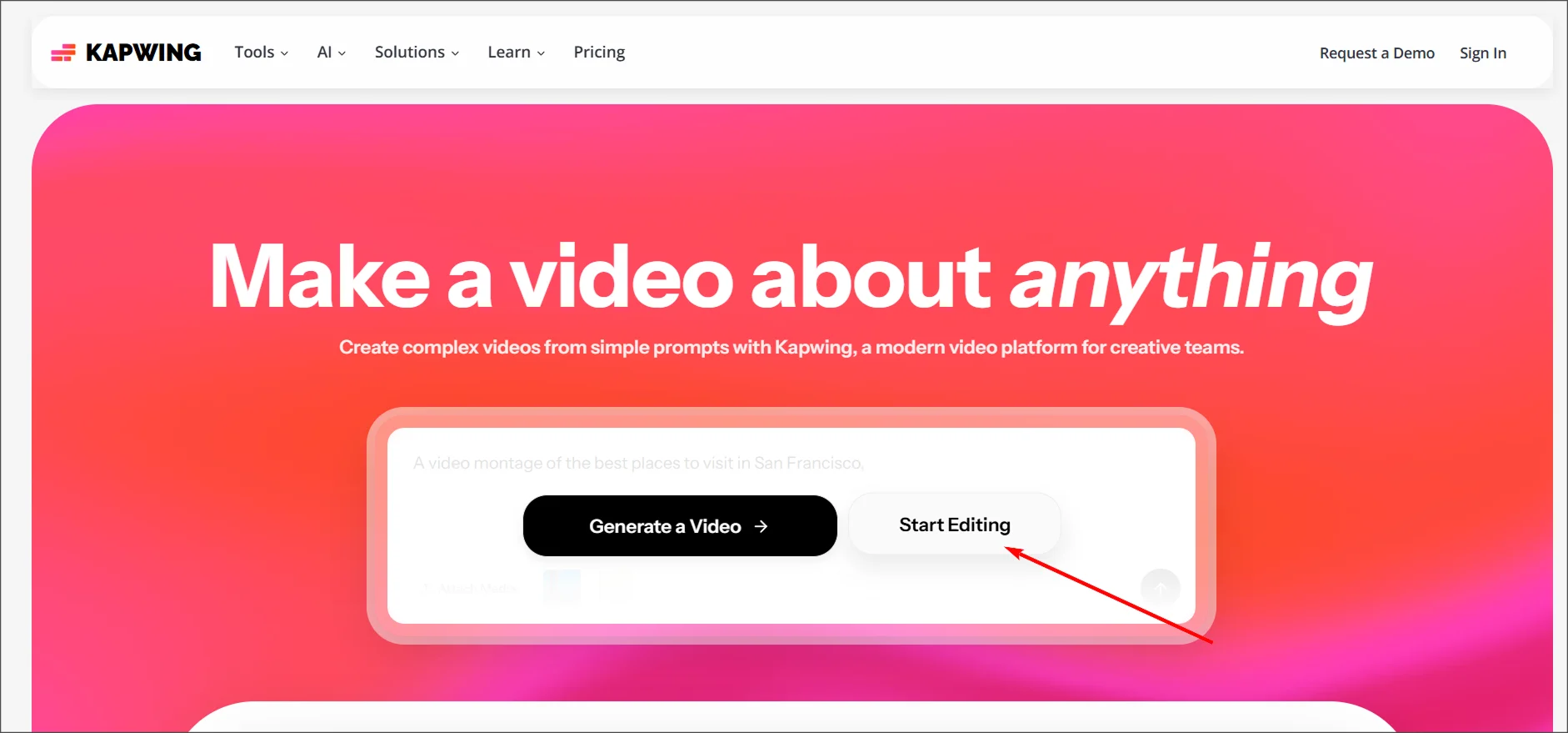 Загрузка проекта в Kapwing