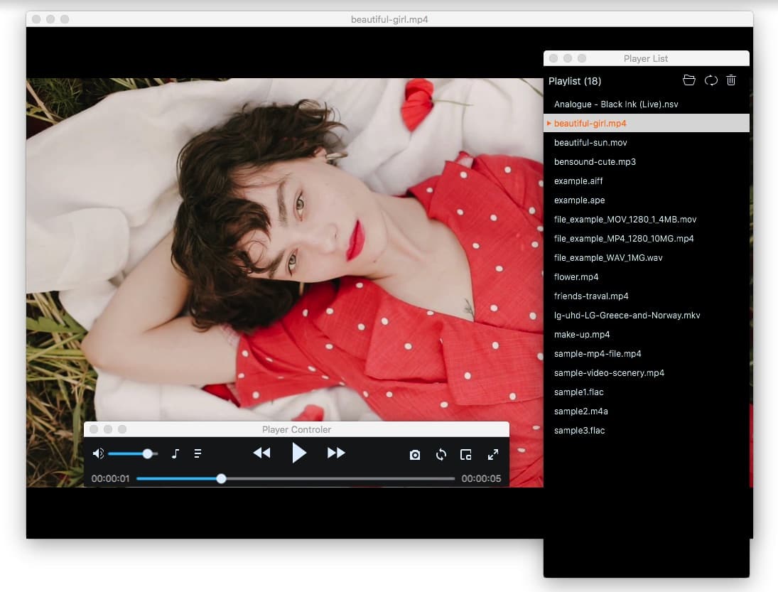 Cisdem Video Player в режиме отдельного контроллера и окна видео