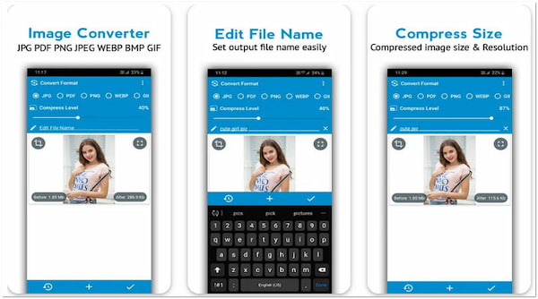 Интерфейс Image Converter - PNG/JPG/JPEG на Android