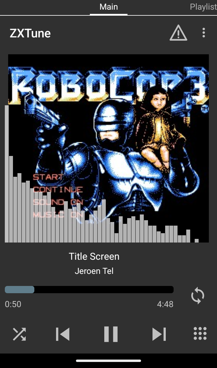 Экран воспроизведения ZXTune для Android
