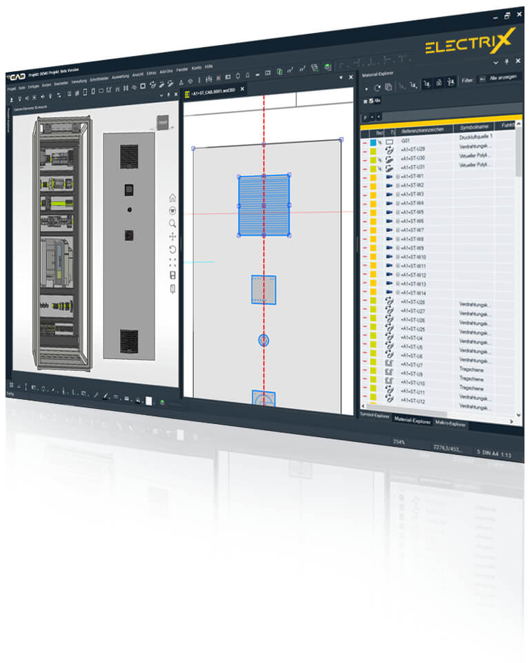WSCAD ELECTRIX: рабочее окно электротехнической CAD-системы