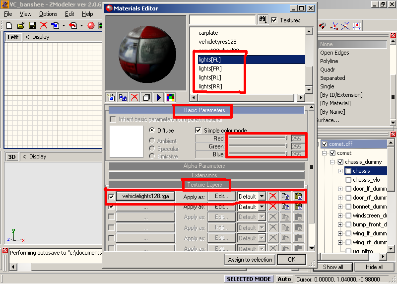 Настройка геометрии и служебных элементов ZModeler2