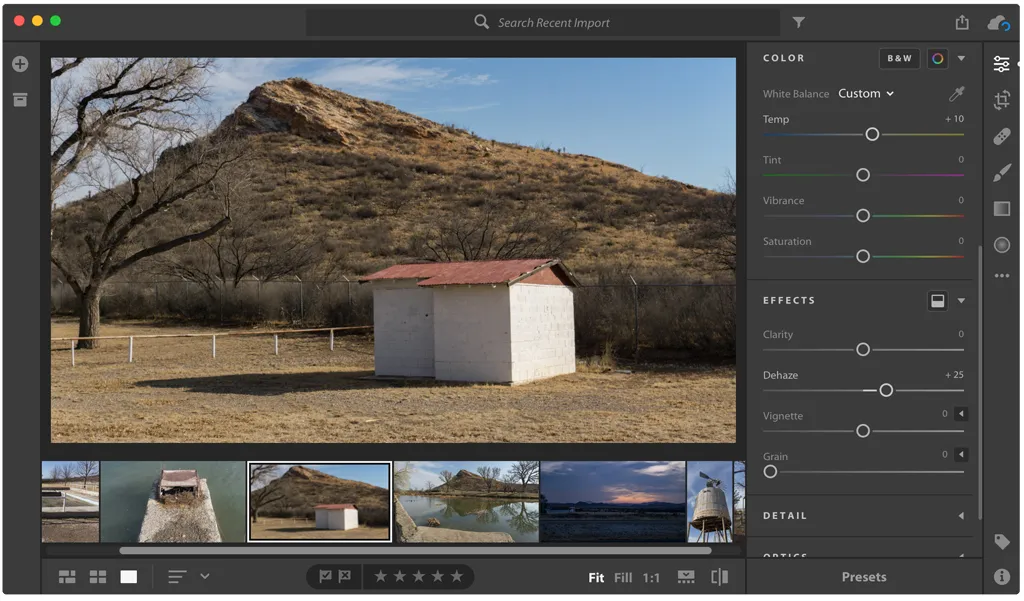 Редактирование фотографии в облачном Lightroom