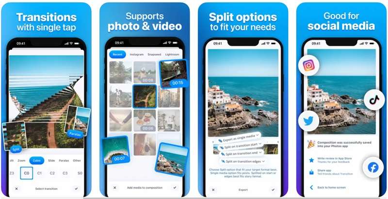 Интерфейс Transitions & Slideshow Maker
