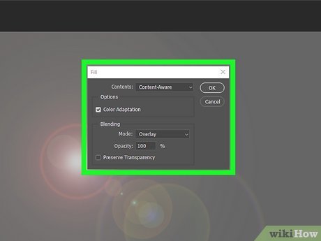 Применение Content-Aware Fill к выделенной области