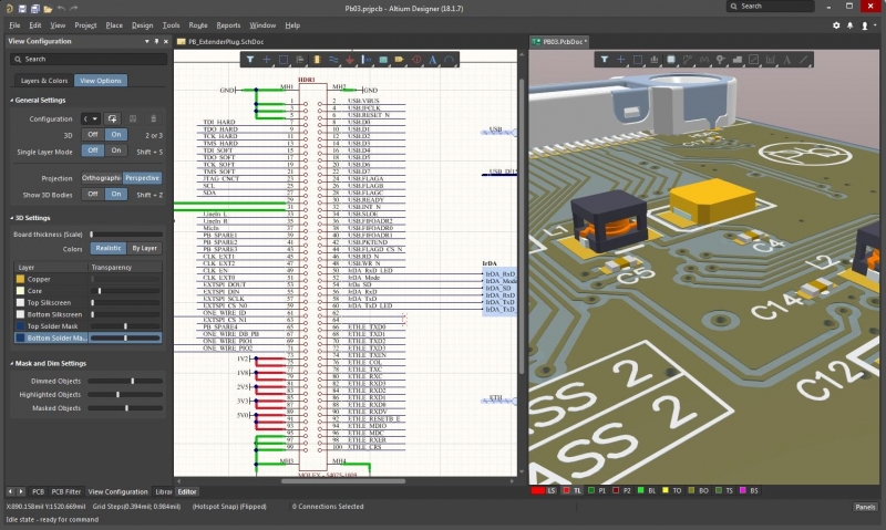 Интерфейс Altium Designer