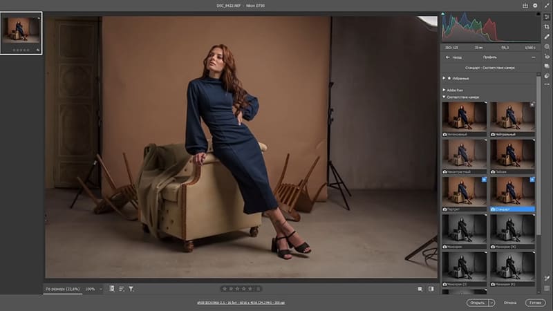 Панели обработки RAW в Adobe Camera Raw