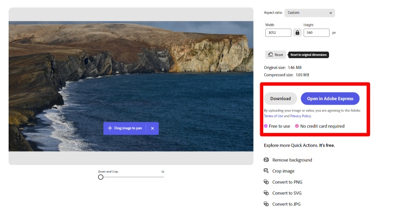 Скачивание PNG из Adobe Express