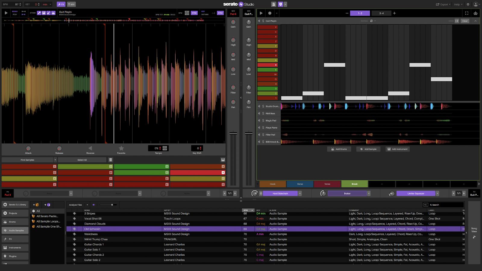 Интерфейс Serato Studio