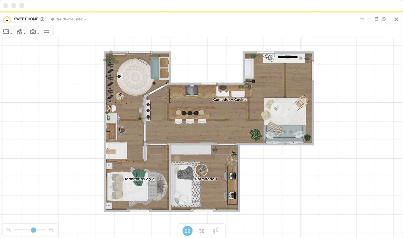 2D-план квартиры в HomeByMe