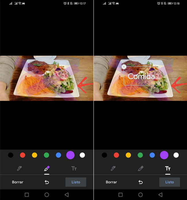 Разметка фотографии и добавление текста в Google Photos