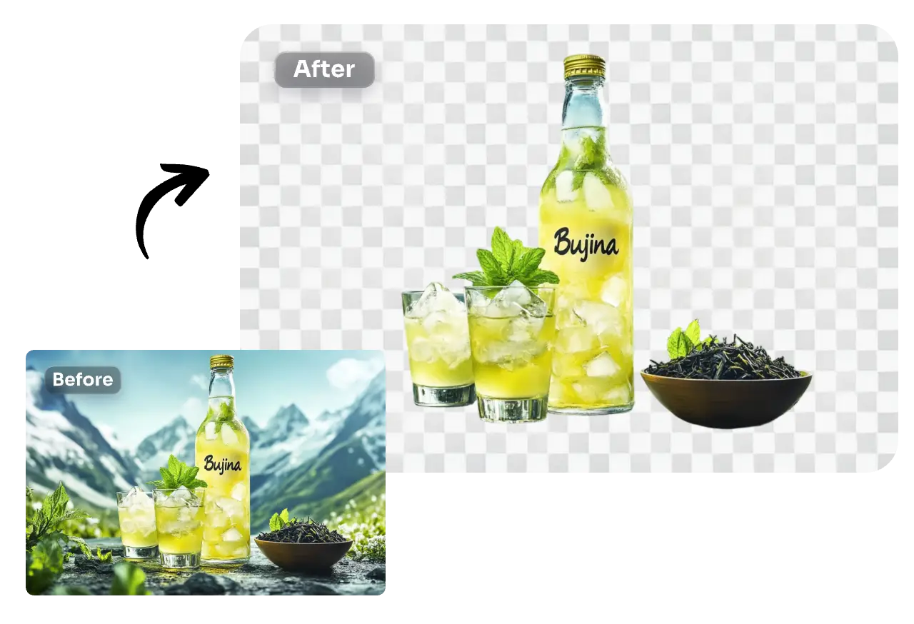 Удаление фона в AIEASE Background Remover на примере изображения товара
