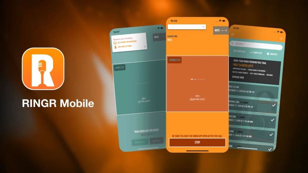 Интерфейс удалённой записи RINGR Mobile