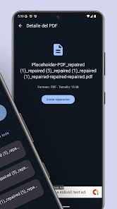 Экран результата и запуска восстановления в Android-приложении Repair PDF от Enzo22