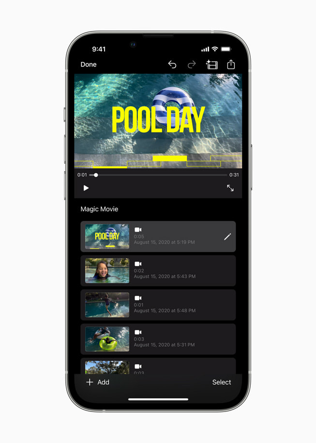 Magic Movie в iMovie на iPhone