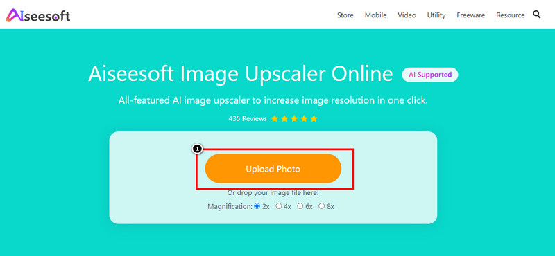Aiseesoft: кнопка Upload Photo
