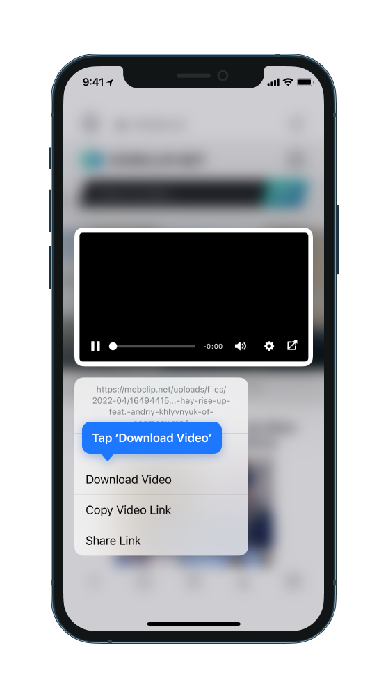 Команда Download Video в контекстном меню Aloha Browser