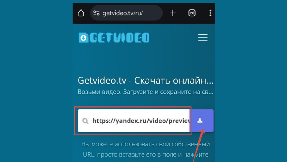GetVideo с адресом Яндекс.Видео в поле