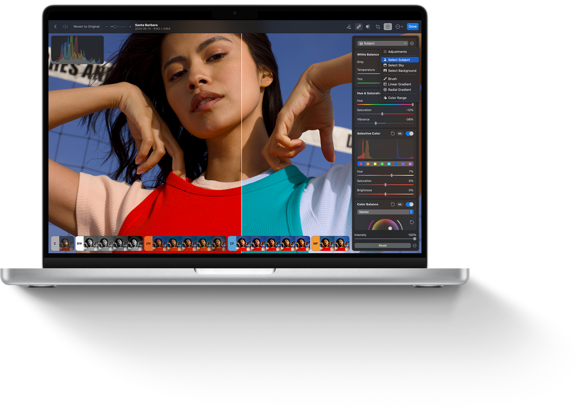 Интерфейс Photomator на Mac