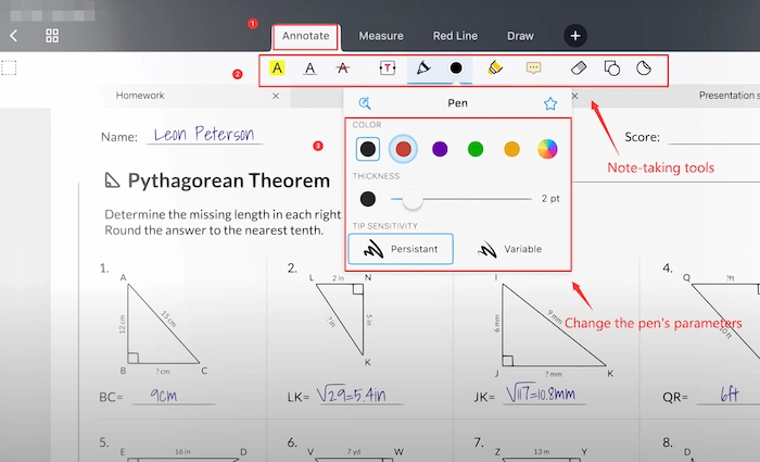 Аннотации PDF Expert на iPad