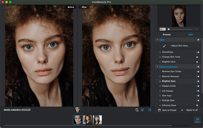 WidsMob Portrait Pro: панель ретуши портрета