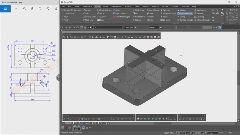 Интерфейс TurboCAD