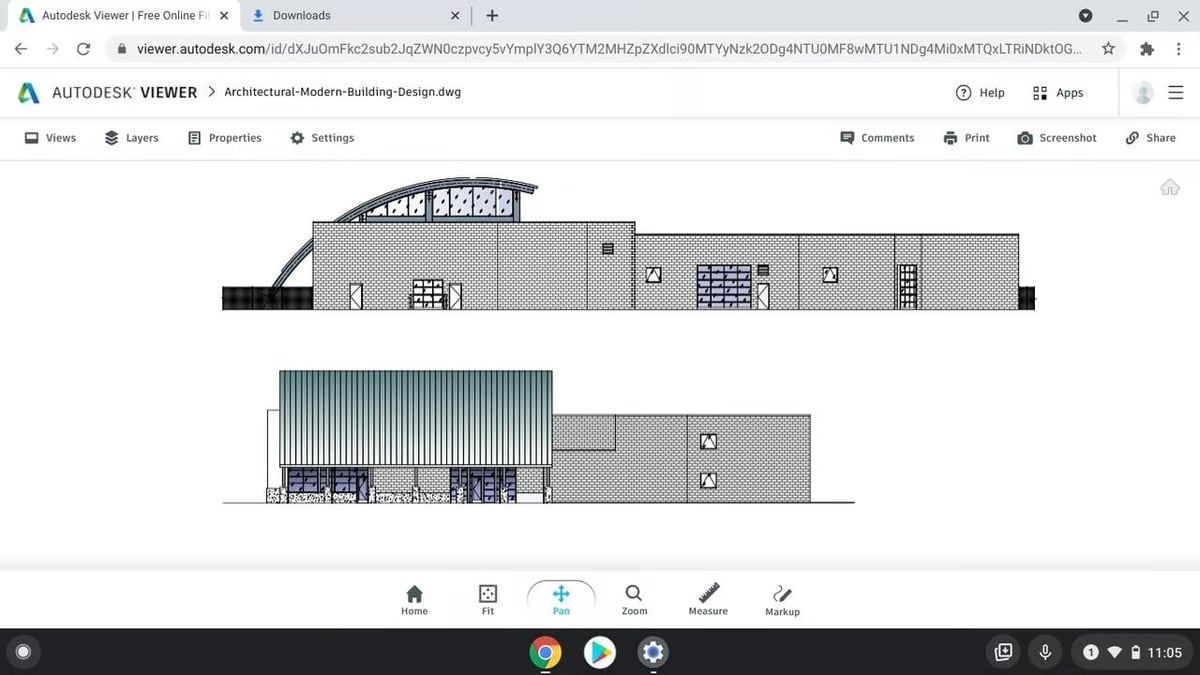 Интерфейс Autodesk Viewer в браузере
