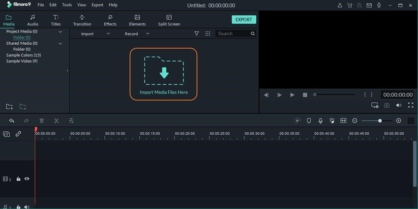Импорт видео для GIF в Filmora