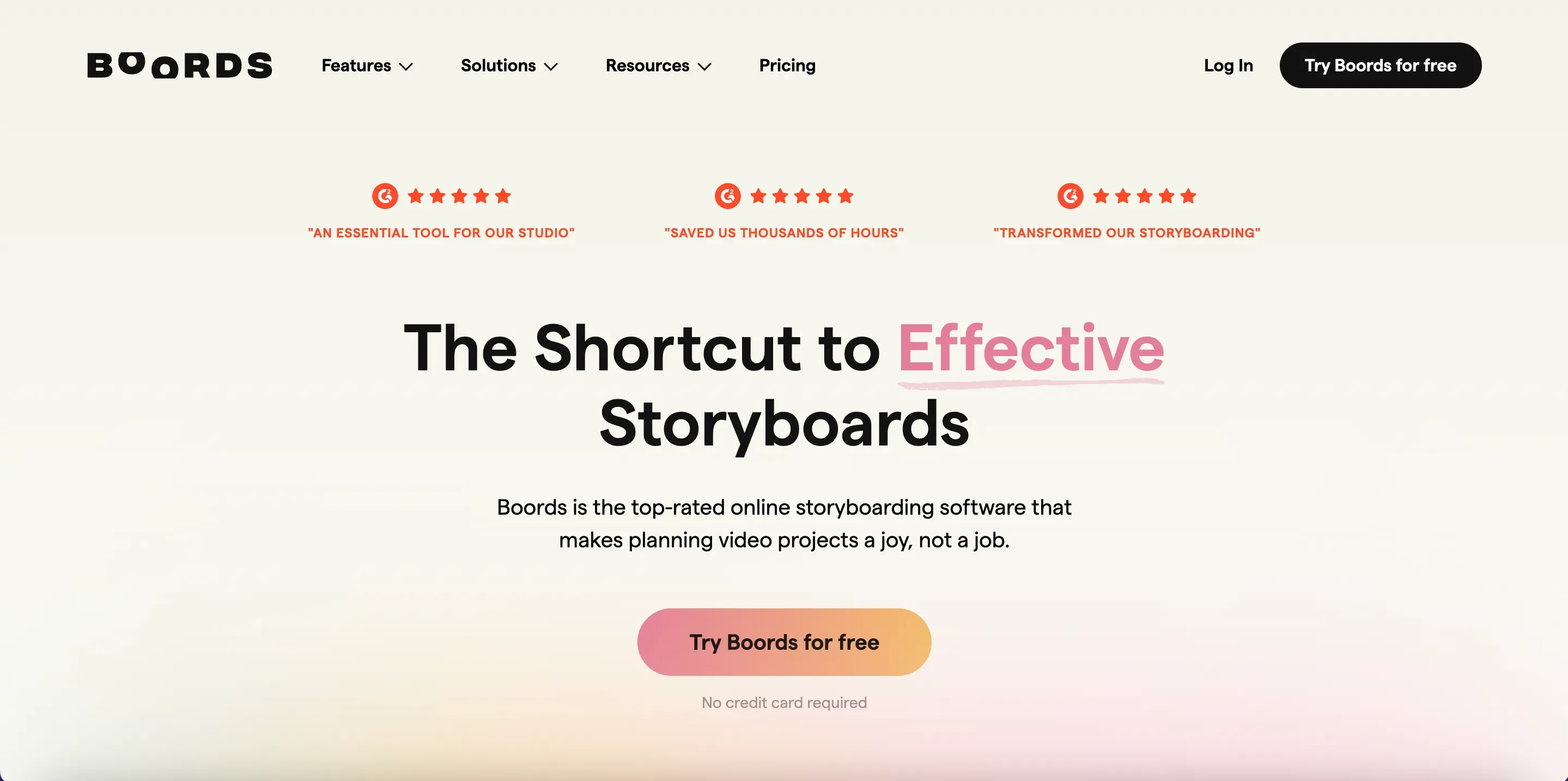 Интерфейс Boords с storyboard-панелями проекта