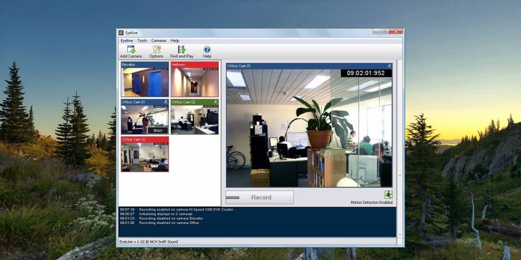 Интерфейс EyeLine Video Surveillance