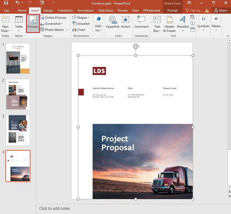 Добавление изображения в PowerPoint