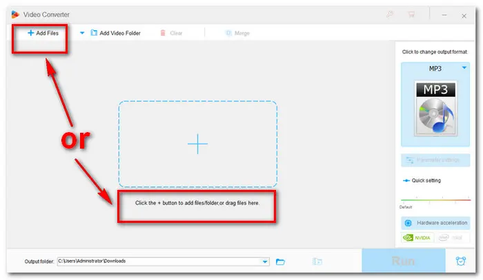 WonderFox: импорт FLV в модуль Converter
