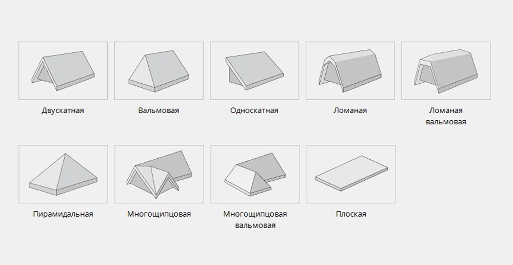 Варианты крыши в Мой Дом 3D