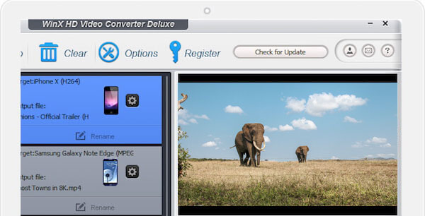 Интерфейс WinX HD Video Converter Deluxe