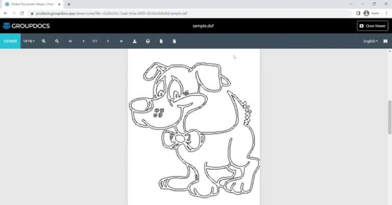 GroupDocs Viewer с CAD-файлом