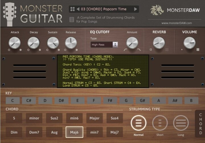 Интерфейс Monster Guitar