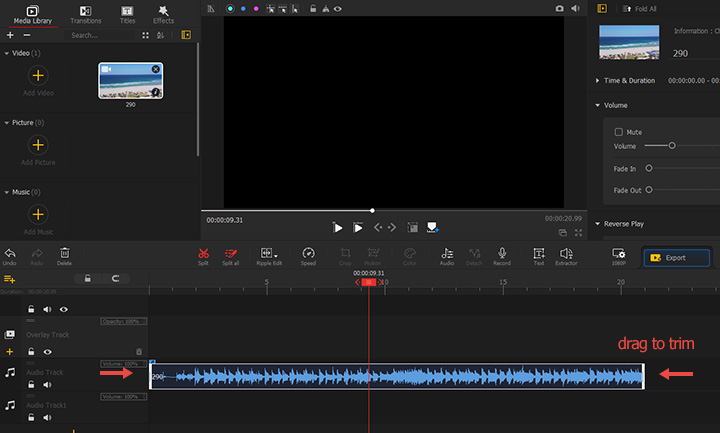 Импорт WebM в VideoProc Vlogger