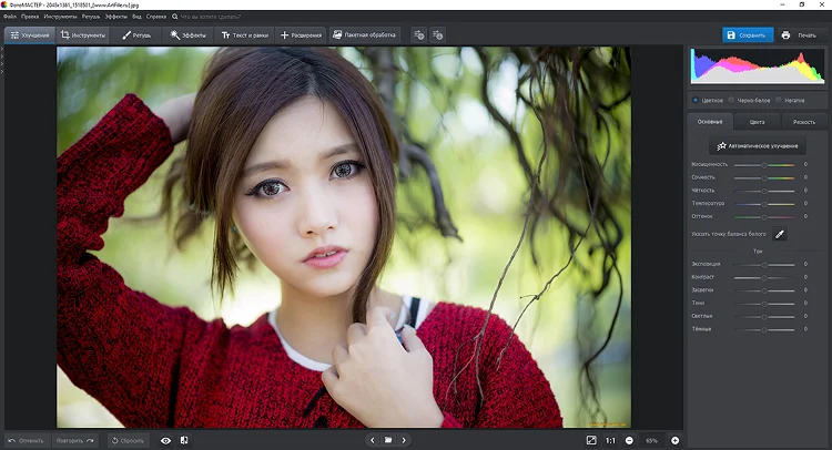 Открытие файла NEF в ФотоМАСТЕРе