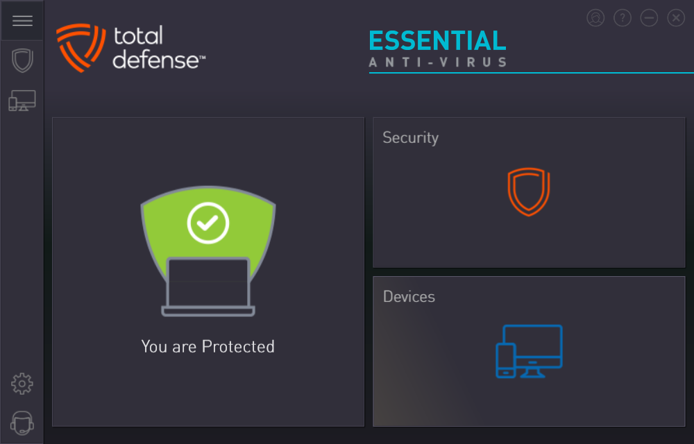 Главное окно Total Defense Essential Anti-Virus